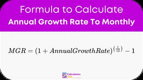 Taxa De Crescimento Anual Para Calculadora Mensal