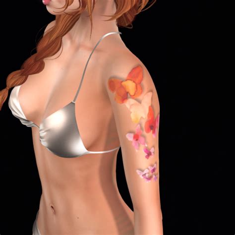 Second Life Marketplace Arm Butterflies Tattoo