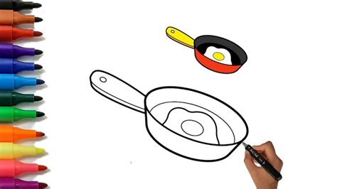 How To Draw A Frying Pan Easy Drawing Fryingpan YouTube