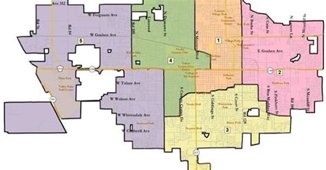 Visalia California Zip Codes Maps
