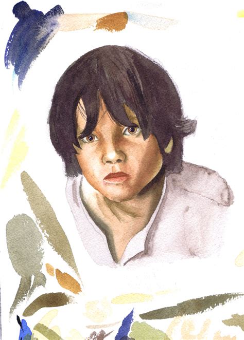 Boy - watercolor study - Brandon Delgado Art... Simply Illustration