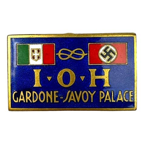 Original Wwii Italian German Enameled Cooperation Pin Oorlogsspullen