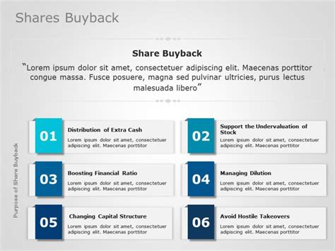 shares buyback  powerpoint template slideuplift