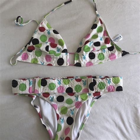 Vintage Playboy Bikini Size Polka Dot With The Depop