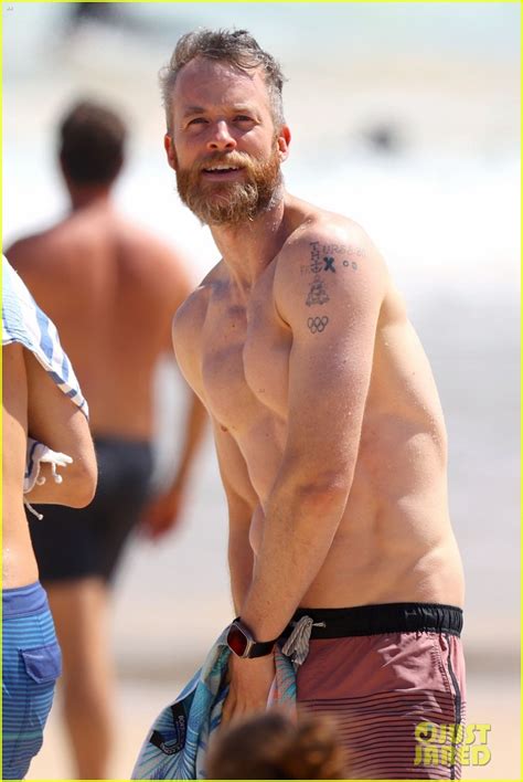 Photo Hamish Blake Shirtless Beach Day Photo Just Jared