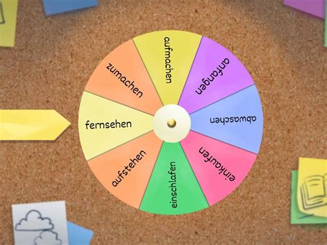 Trennbare Verben Spin The Wheel