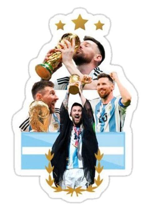 Pegatinas Lionel Messi Argentina Campe N Del Mundo Etsy M Xico