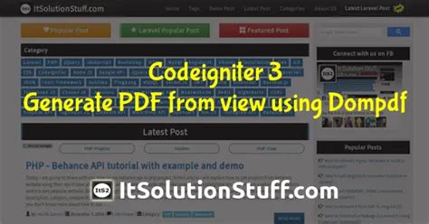 Codeigniter Generate Pdf From View Using Dompdf Example