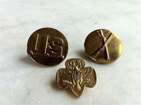 Vintage Military/Girl Scout Pins