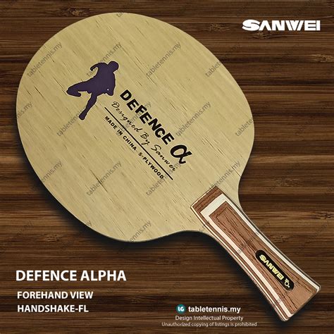 Sanwei Defence Alpha All Wood Table Tennis Blade Bat Paddle Racket Ping