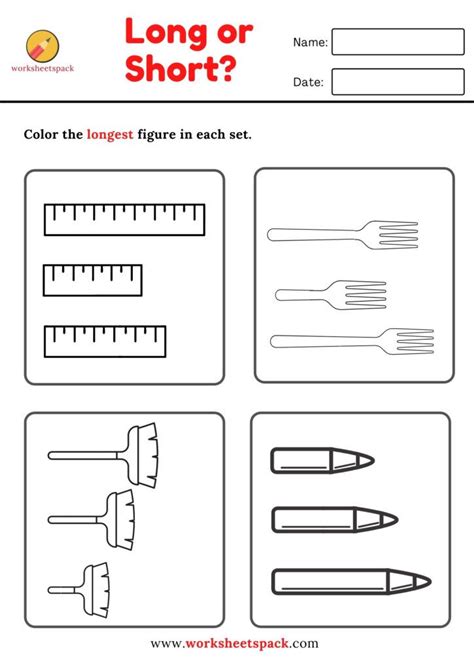 Long And Short Worksheets Worksheetspack Büyük Küçük