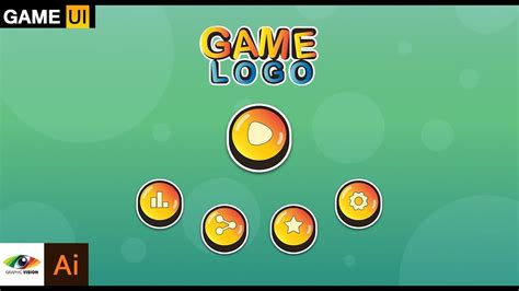 Adobe Illustrator Game Ui Design Buttons Tutorial Mobile Game Menu