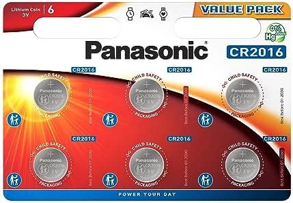 Panasonic CR2016 Pila botón de litio no recargable 3V 90 mAh Paquete