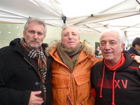 Bernard Pujol CD Michel Audabram UST XV et Moi même Rugby Amateur