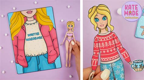 Large Winter Wardrobe For Paper Dolls Tutorial YouTube