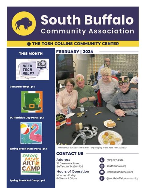 February Newsletter Is Out South Buffalo Community Association