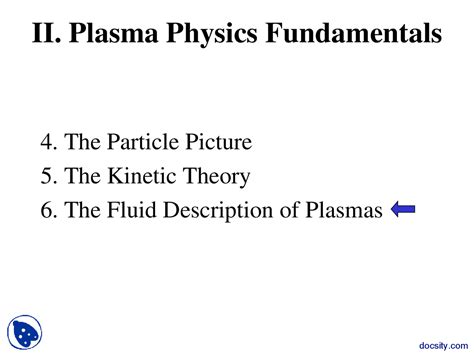 Plasma Physics Fundamentals-Physics-Lecture Slides - Docsity