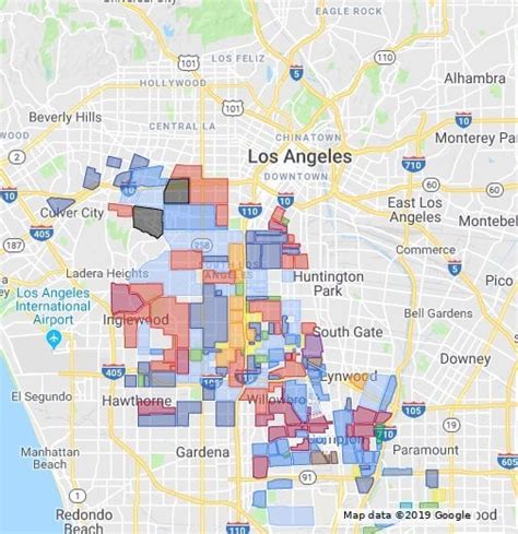 Map Of Gangs In Los Angeles - Coastal Map World