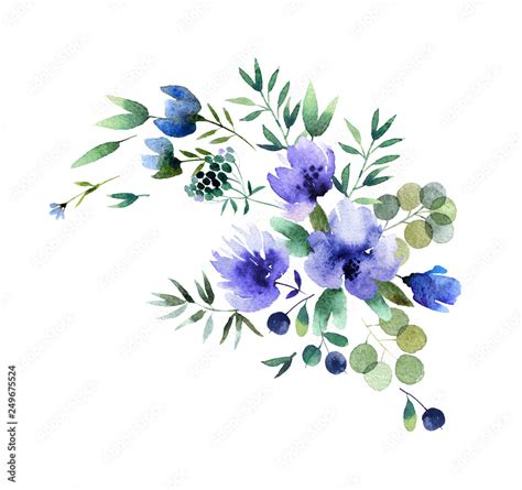 Watercolor flower bouquet Stock Photo | Adobe Stock