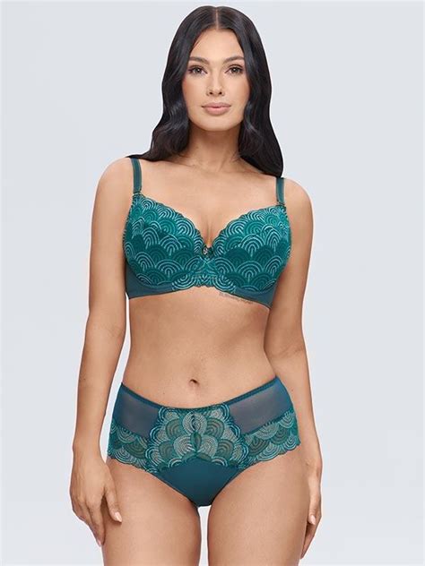 Biustonosz Melania K Push Up Zielony Dalia Lingerie