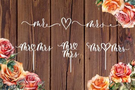 Mr And Mrs Png Wedding Sign Graphic By Ku4erashka · Creative Fabrica