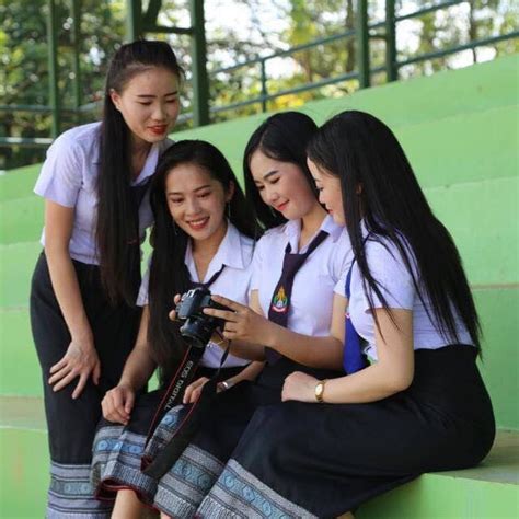 Hmong Beautiful Girl University Student Of Laos University Student