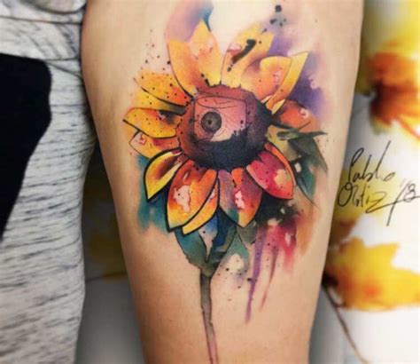 Sunflower Tattoo By Pablo Ortiz Tattoo Photo 26565