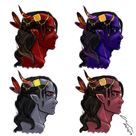 Dnd Oc Tiefling Skin Swatches By Noxloch On Deviantart