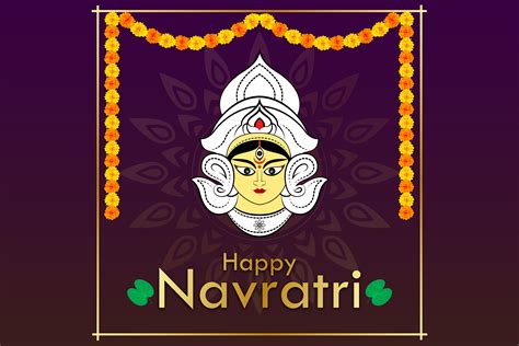 Navratri Greeting Design, Goddess Durga Graphic by K for Kreative · Creative Fabrica