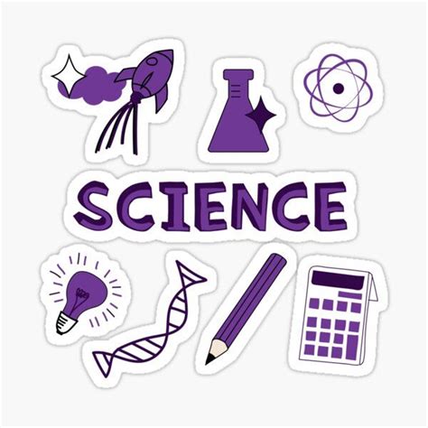 Light Yellow Science School Subject Sticker Pack Sticker For Sale By