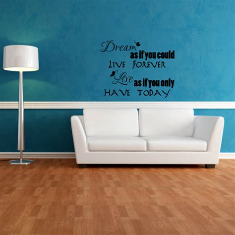 Vinilos Con Frases Pegatina De Parede Live Forever Ambiance Sticker