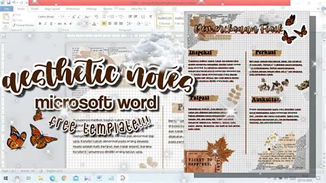 Cara Membuat Catatan Aesthetic Di Microsoft Word How To Make Digital