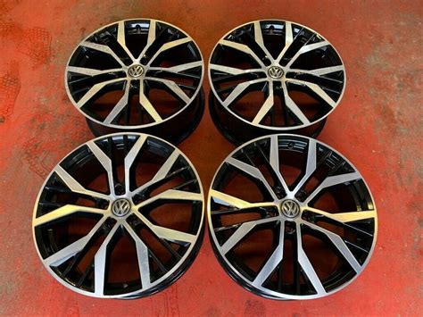 19 Genuine Vw Golf Gti Gtd Santiego Alloy Wheels Rims 5x112 Mk7 Mk6