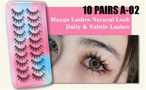 Amazon Dslong Manga Lashes Natural Look Anime Lashes Japanese