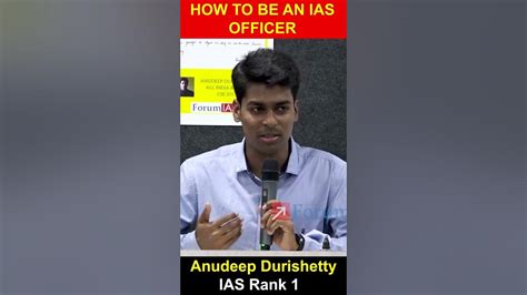 Ias Anudeep Durishetty Rank 1 Upsc Topper Journey Ips Motivation