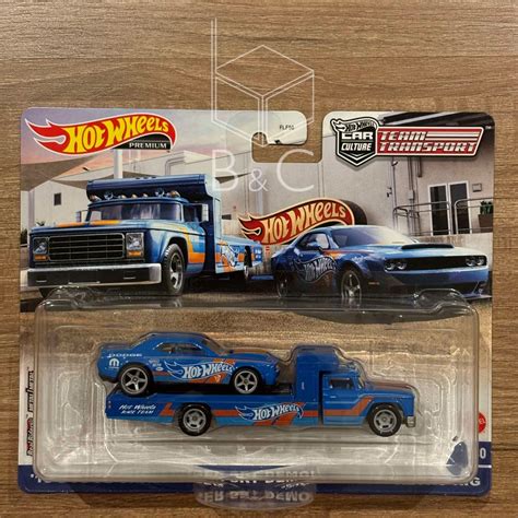Hotwheels Hw Hot Wheels Premium Team Transport Dodge Challenger Srt Demon Retro Rig