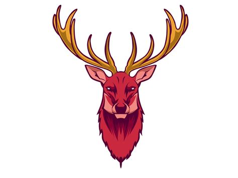 Deer head vector by Yoga Ahmad Faisal on Dribbble