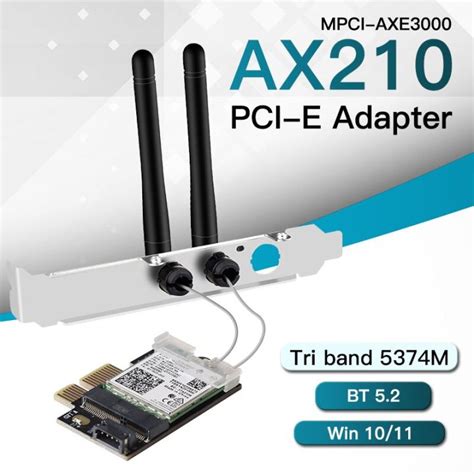 Wi Fi 6E Intel AX210 Pcie Wireless Wifi Adapter 802 11Ax Bluetooth 5 2