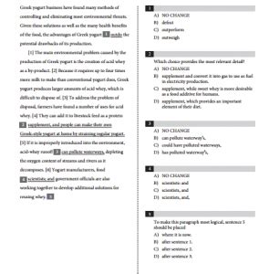 SAT Writing Sample Question