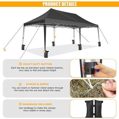 Himimi Ft W X Ft D Steel Pop Up Party Tent Wayfair