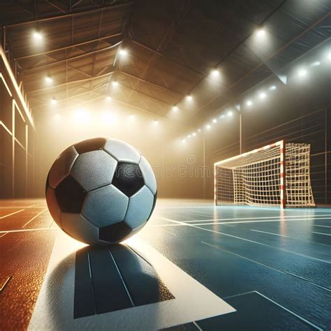 Soccer Ball On The Floor Of The Stadium D Rendering Stock