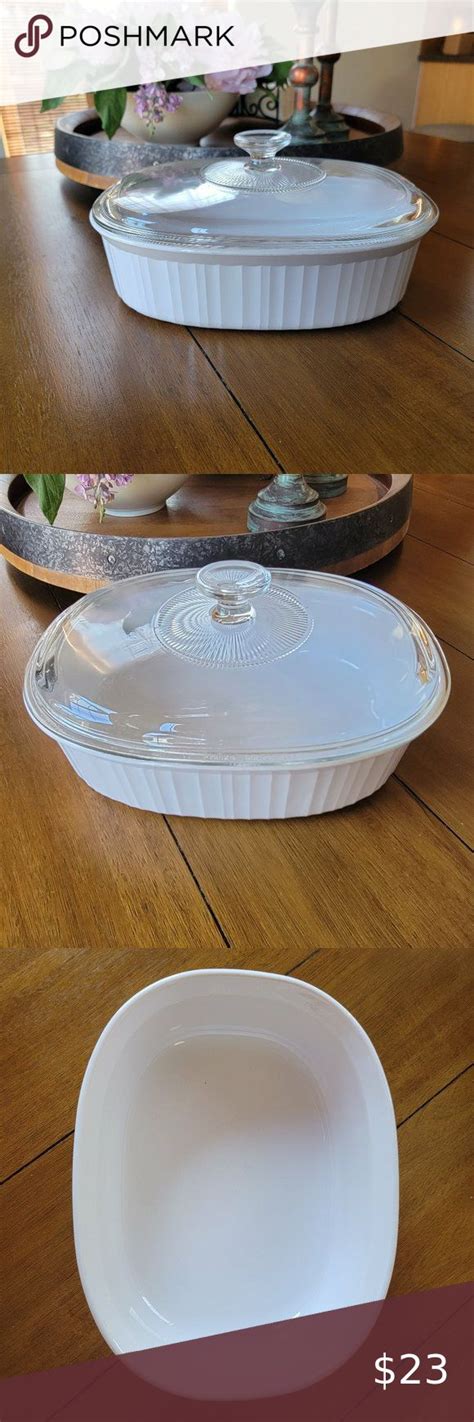 COPY CORNING WARE F 2 B 2 8 LITER FRENCH WHITE OVAL CASSEROLE DISH