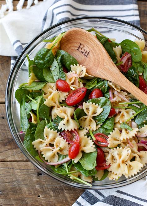 Spinach Pasta Salad Barefeet In The Kitchen