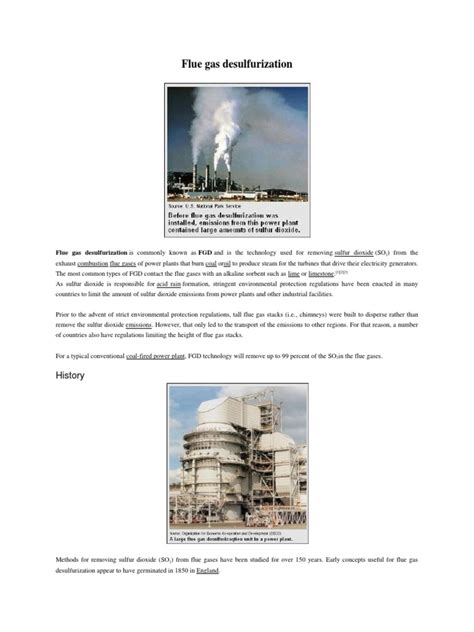 flue gas desulfurization  energy technology environmental