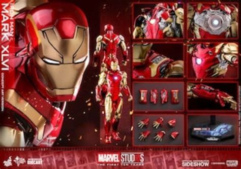 Hot Toys Mms D Marvel Studios The First Ten Years Iron Man Mark Xlvi Concept Art Version