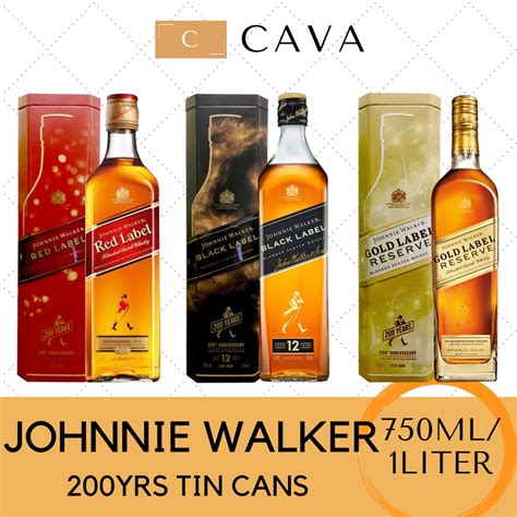 Johnnie Walker Red Label Black Label Gold Label Th Anniversary Tin