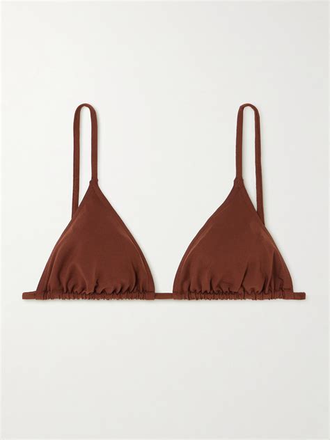 Eres Les Essentiels Mouna Triangle Bikini Top In Brown ModeSens