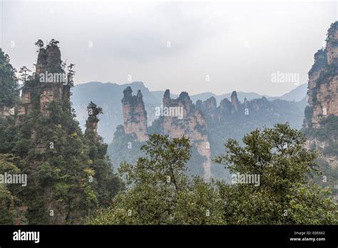 Zhangjiajie National Forest Park Avatar Mountains Stock Photo Alamy