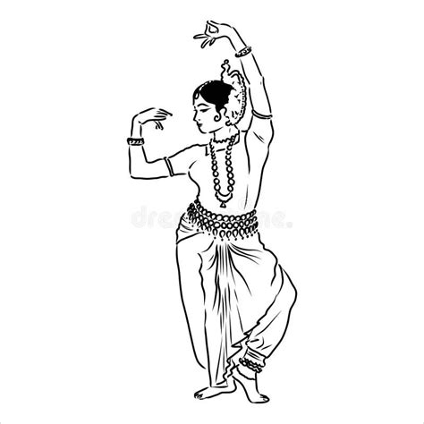 Odissi Dance Sketch Stock Illustrations 32 Odissi Dance Sketch Stock