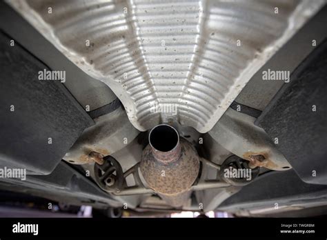 Toyota Prius Stolen Catalytic Converter View Underneath Vehicle From